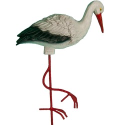 Фигура садовая АИСТ НА ЖЕЛЕЗНЫХ НОГАХ маленький купить